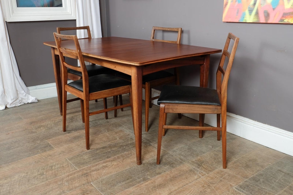 Vintage Retro Extending Dining Table and 4 Chairs by Fyne Ladye Richard Hornby