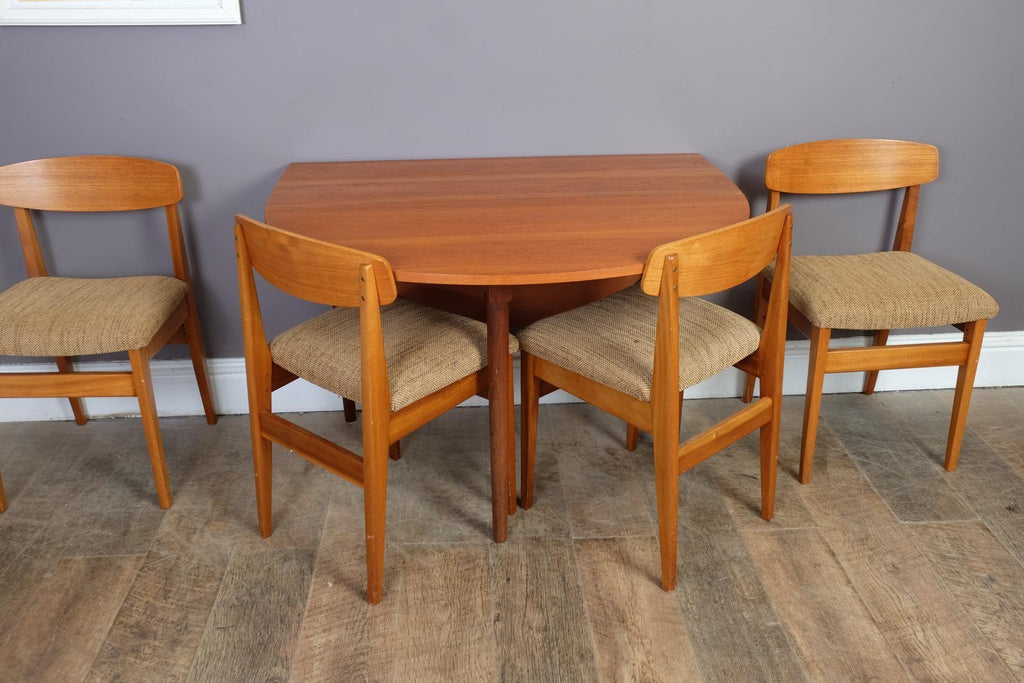 Vintage Retro G Plan Drop Leaf Dining Table and 4 Chairs