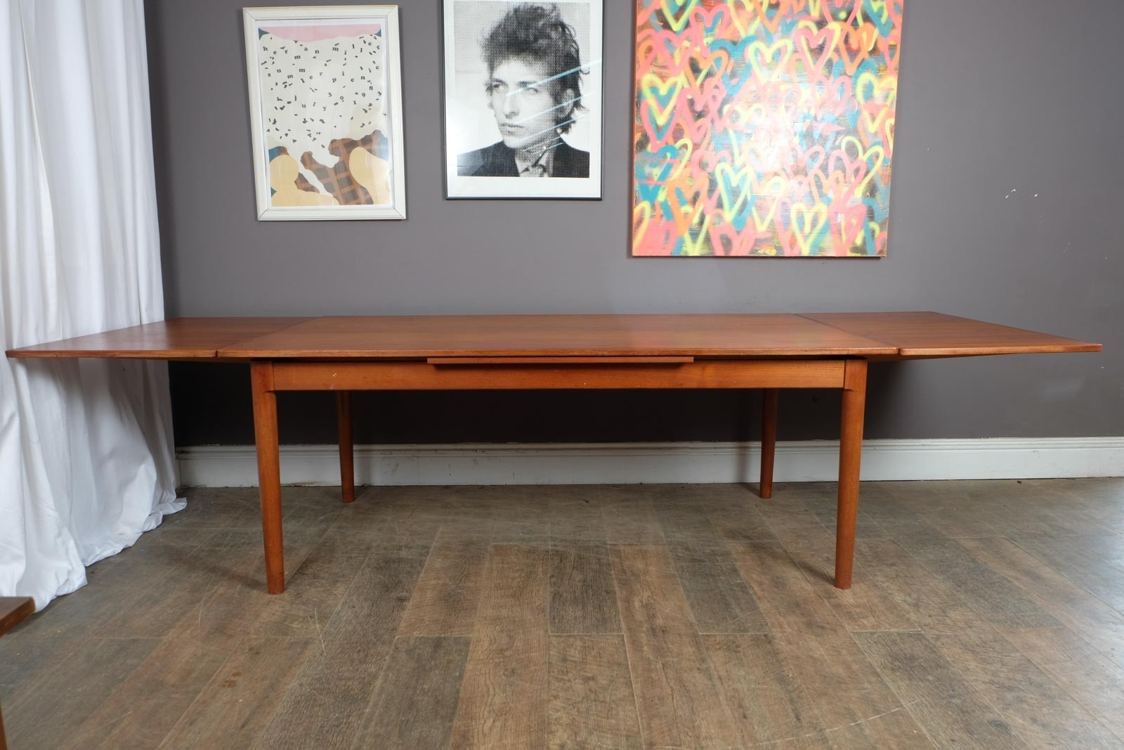 Vintage Large Danish Teak Extending Dining Table by B Pederson and Sons