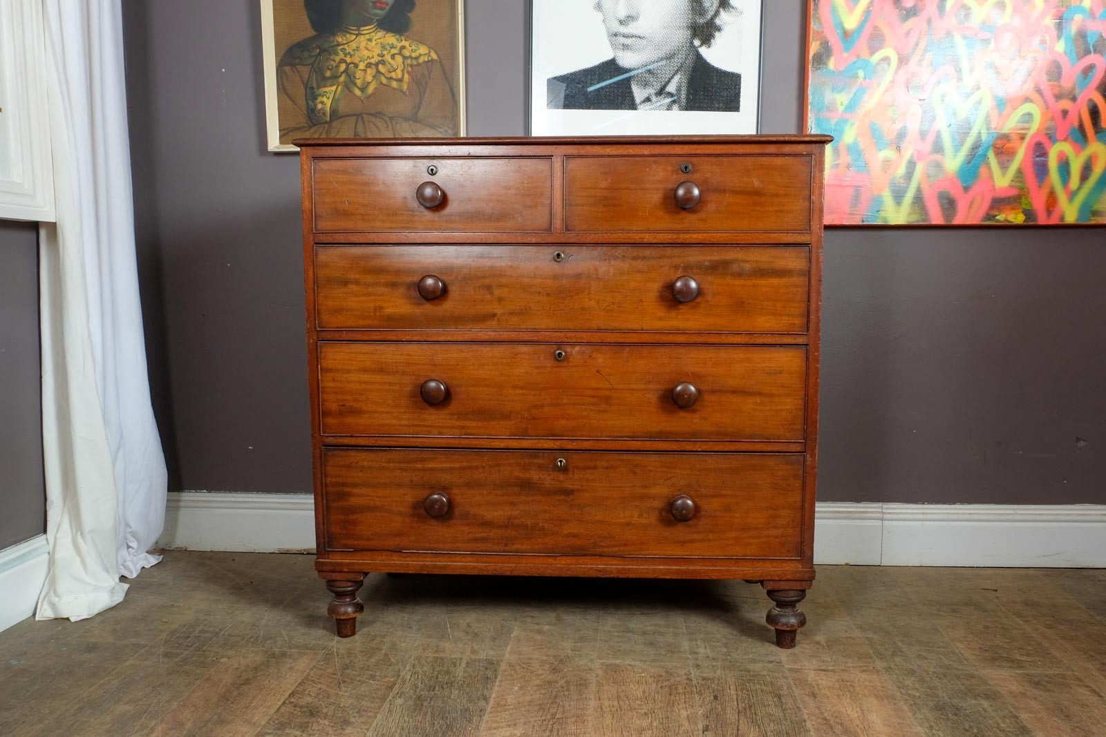 Vintage Retro Antique Mahogany Chest of Drawers