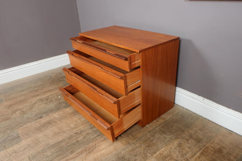 Vintage Mid Century Teak Chest of Drawers by Avalon