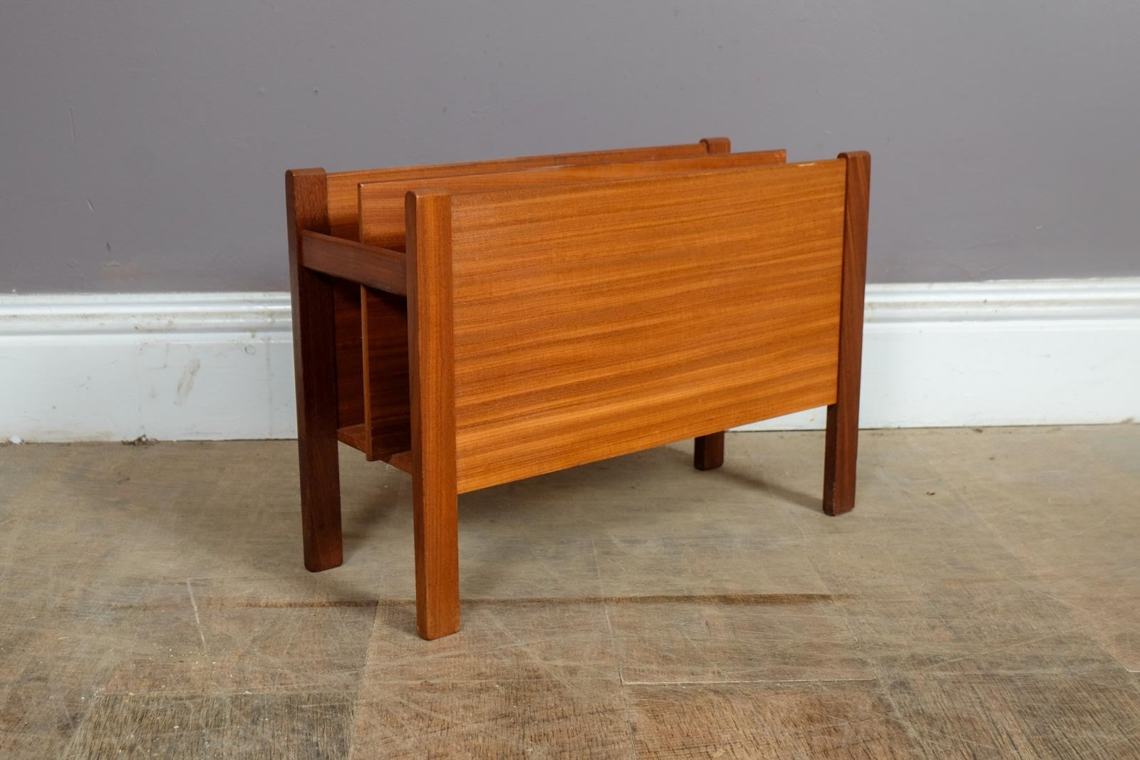Vintage Retro Mid Century Afrormosia Magazine Rack by Richard Hornby