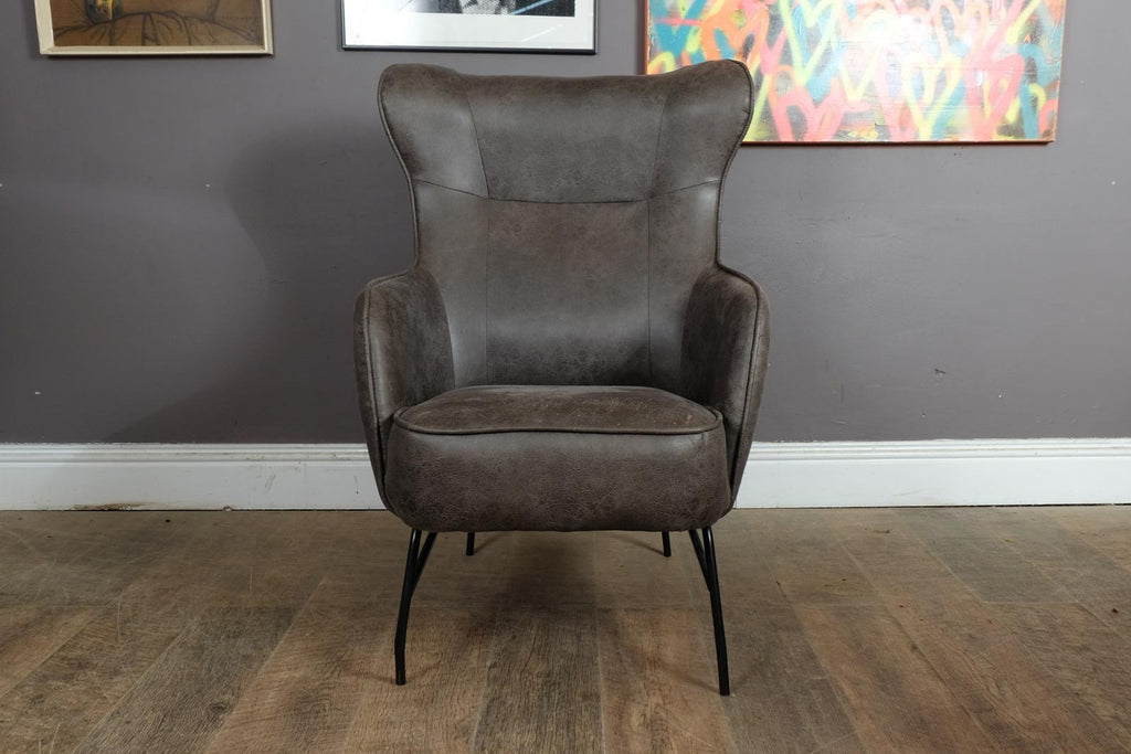 Retro Faux Leather Otley Arm Chair