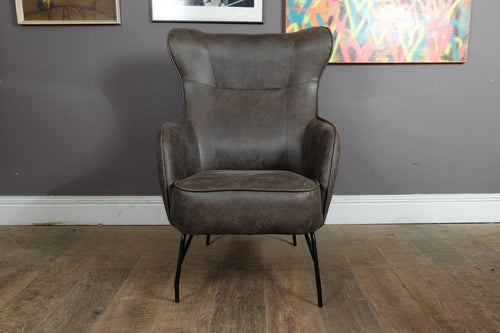 Retro Faux Leather Otley Arm Chair