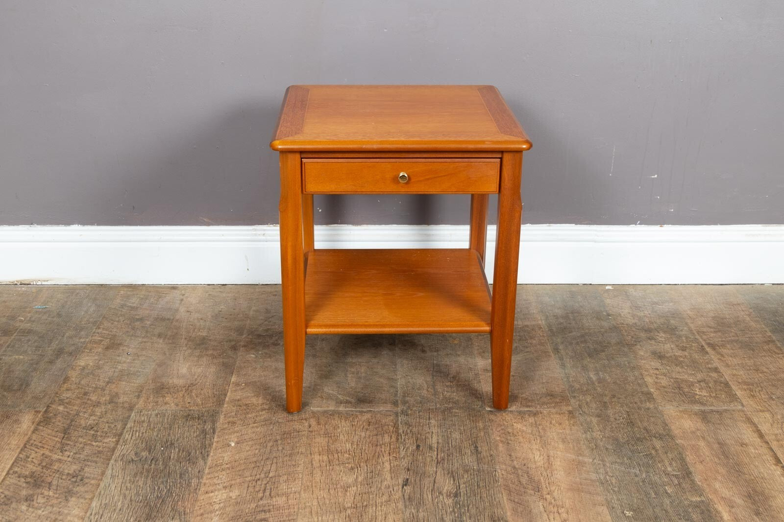 Vintage Mid Century Side Table with Drawer by Nathan