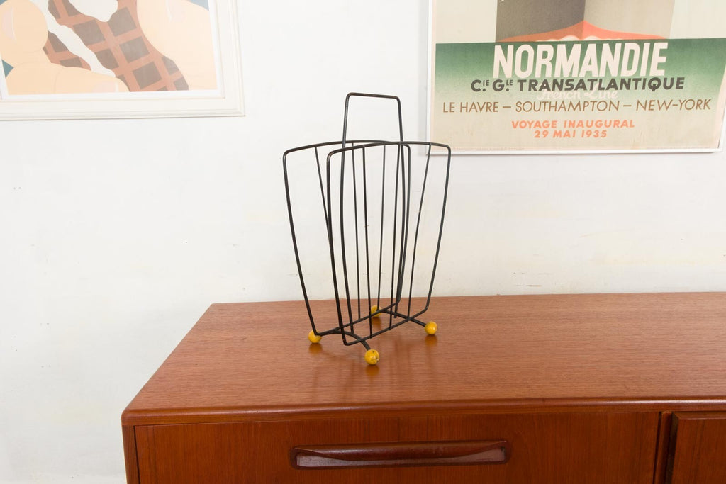 Vintage Retro 1950s-1960s Atomic Sputnik Magazine Rack
