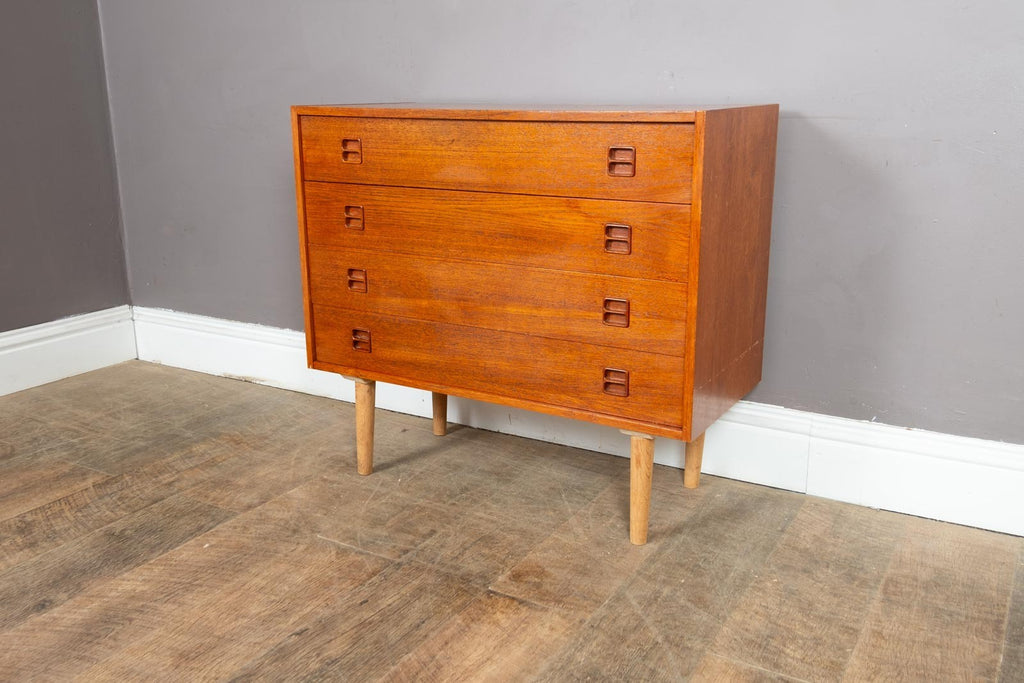 Vintage Retro Small Danish Teak Chest of Drawers