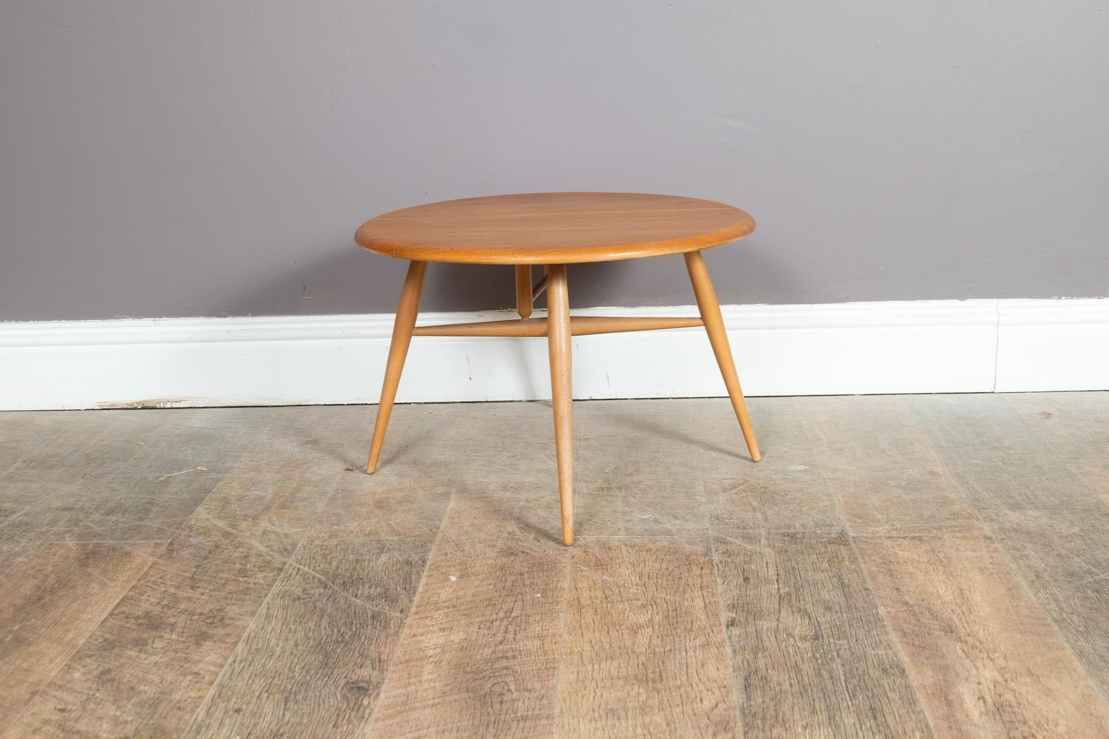 Vintage Ercol Light Elm Drop Leaf Side Table