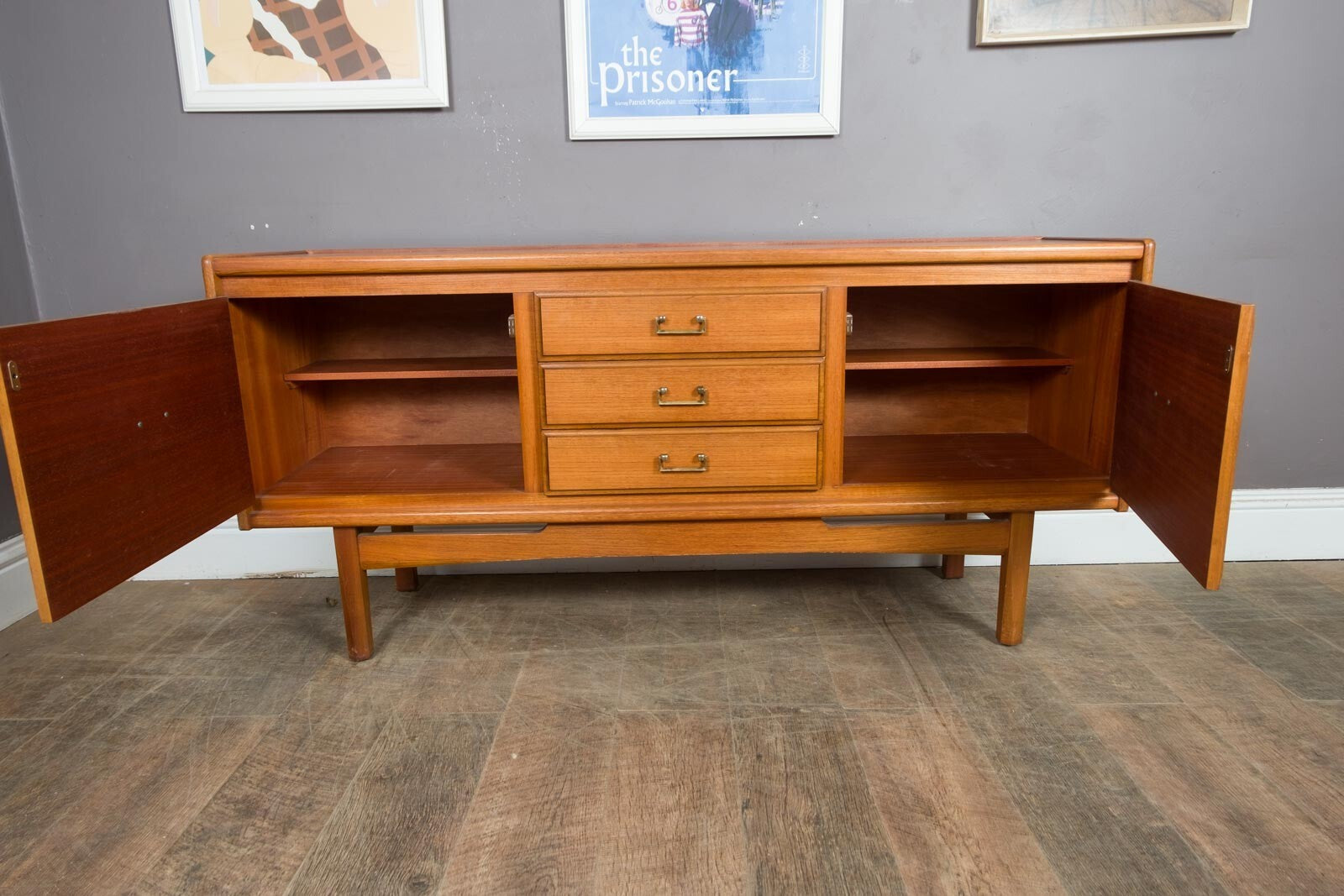 Vintage Retro Mid Century Teak Scandi Sideboard