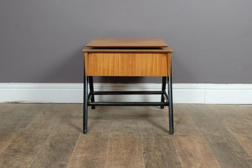 Vintage Brown Saltman Mid Century End Table with Swivelling Top