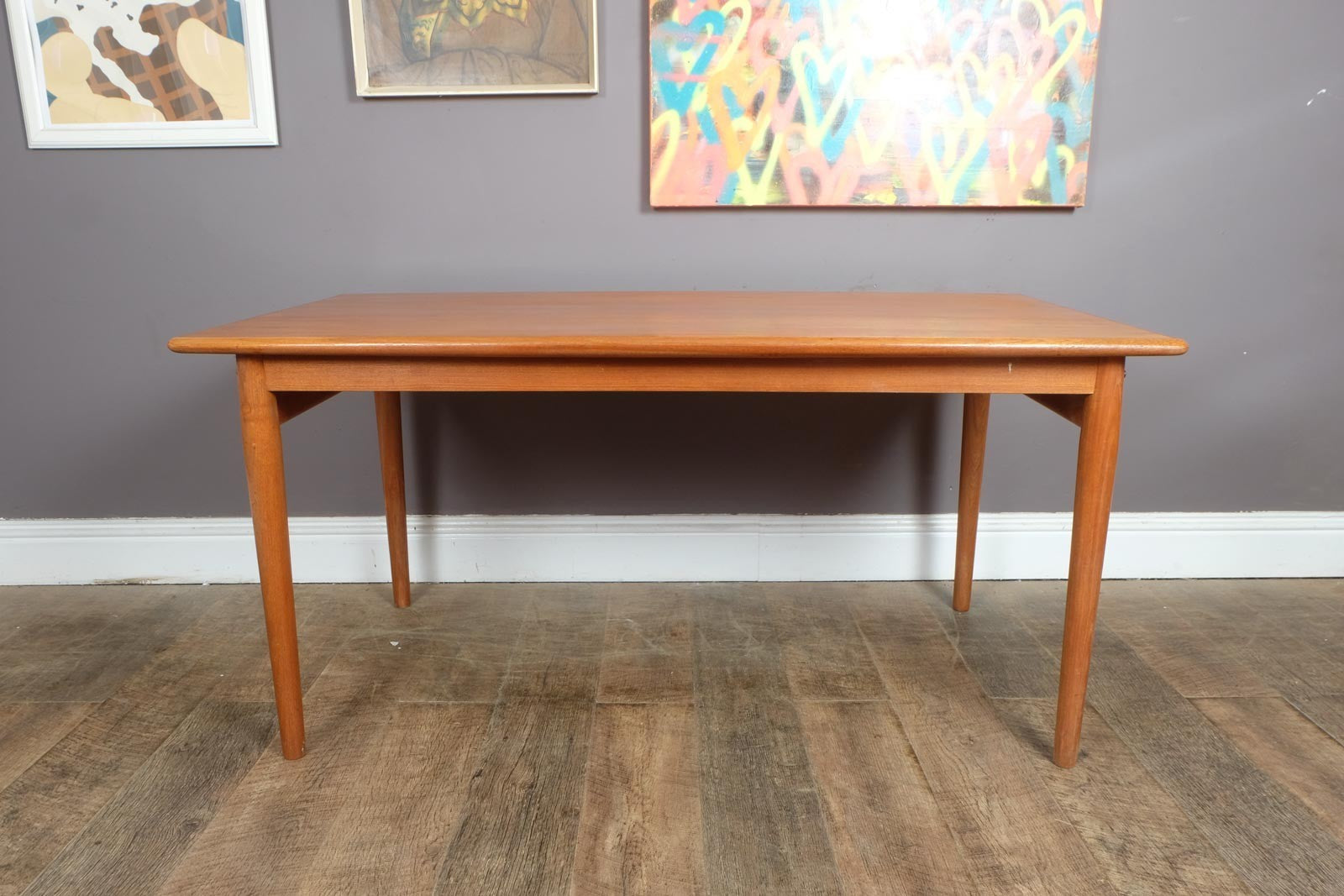 Vintage Retro Danish Teak Extending Dining Table by Gudme mobel Fabrik