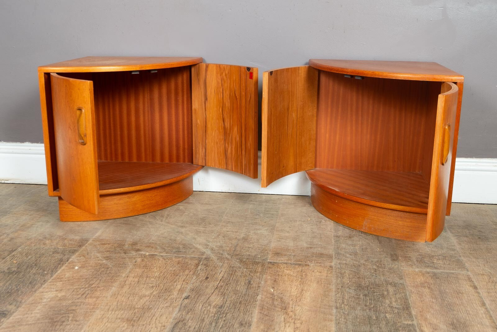 Vintage Retro G Plan Fresco Teak Corner Units Bedside Tables