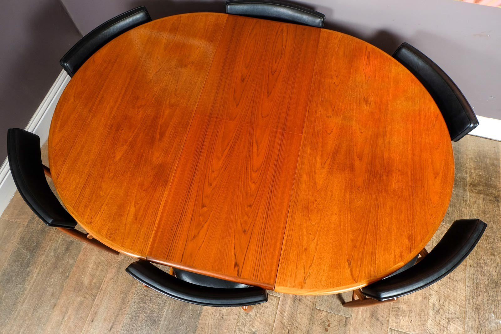 Vintage G Plan Fresco Circular Teak Dining Table and 6 Chairs by VB Wilkins