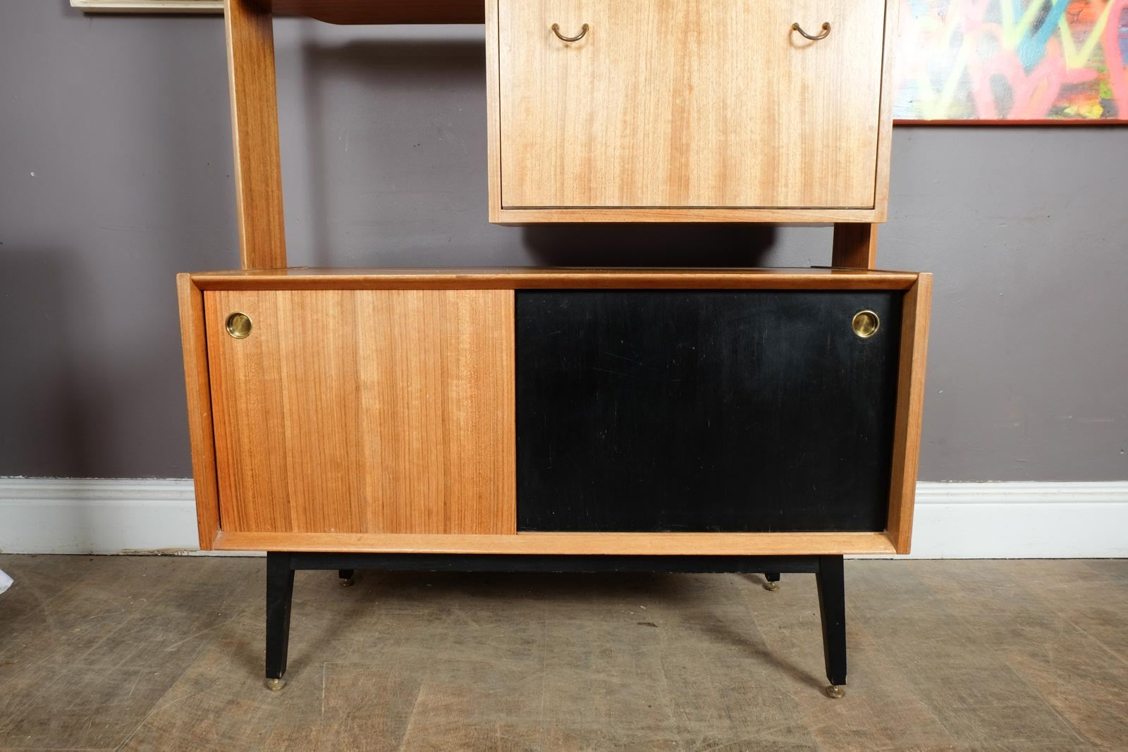 Vintage Retro G Plan Librenza Wall Unit in Light Teak