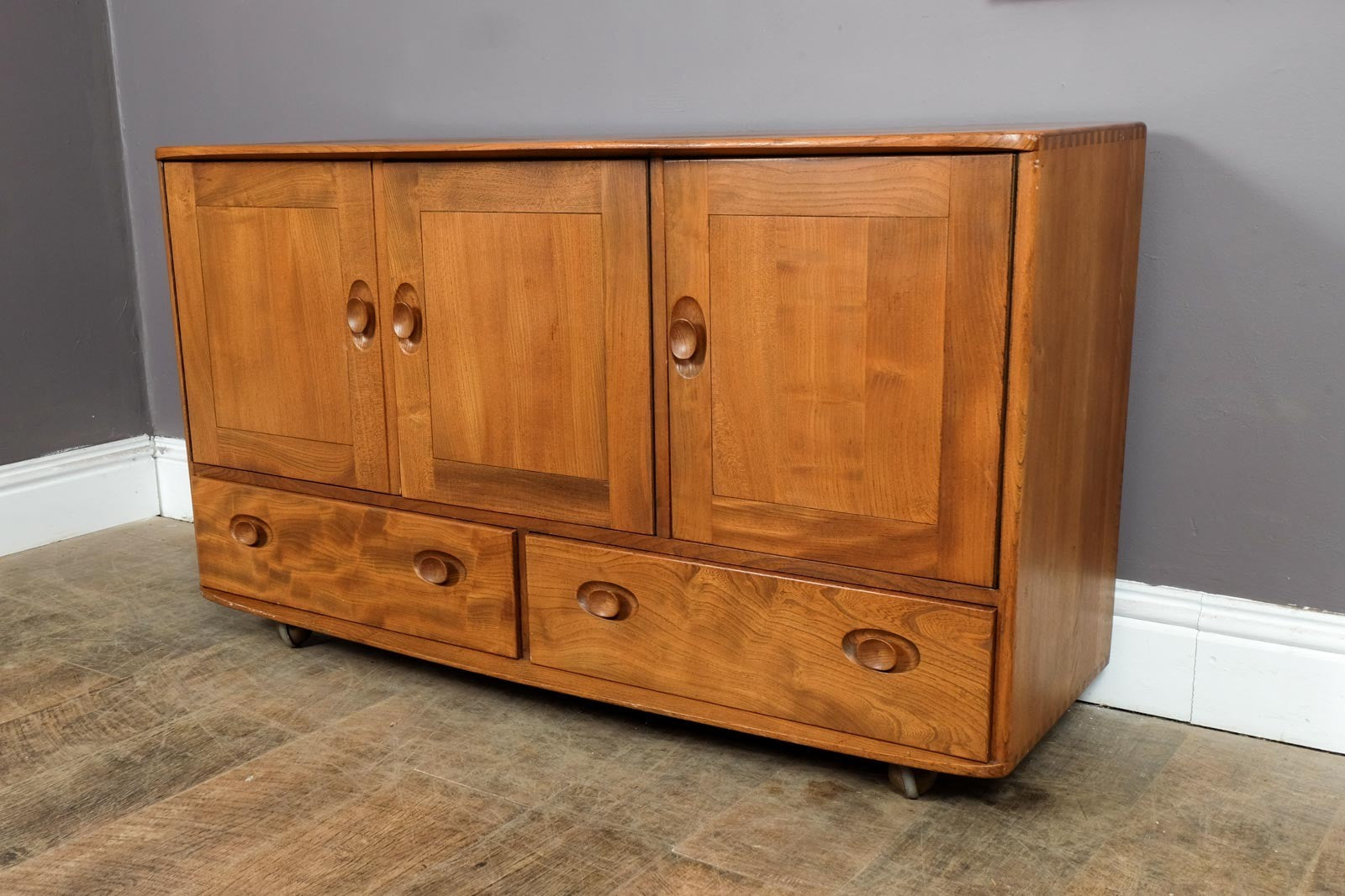 Vintage Retro Ercol Light Elm Sideboard Model 429