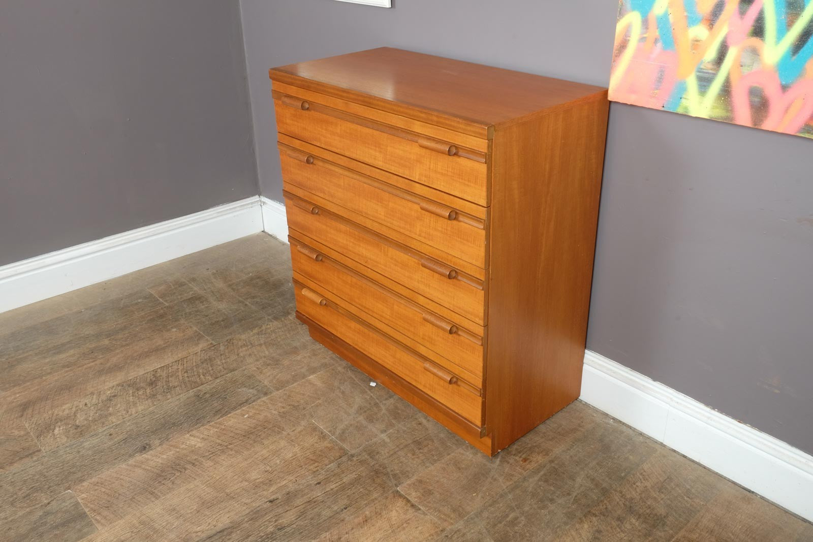 Vintage Retro Mid Century Teak Chest of Drawers by William Lawrence