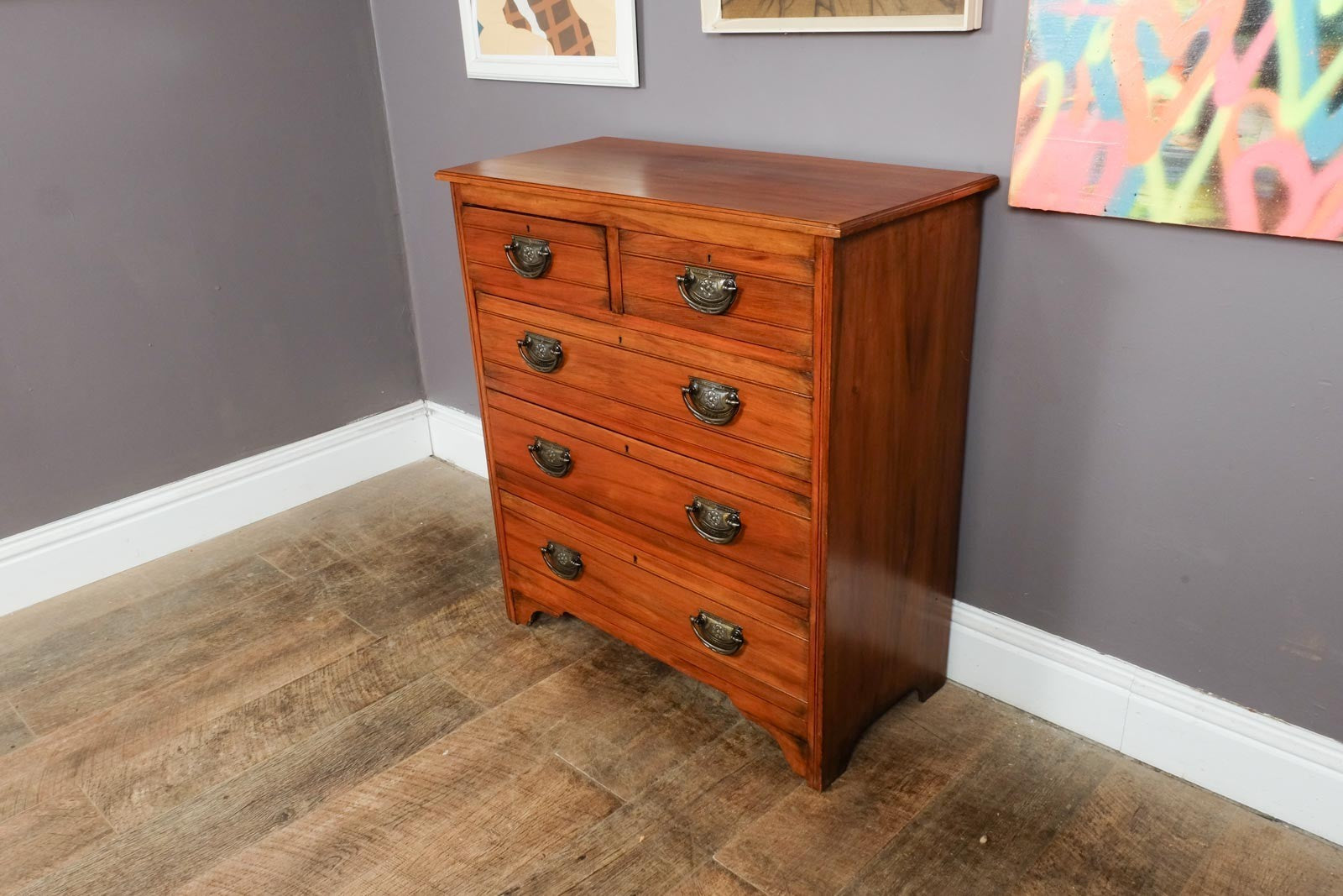 Antique Edwardian Satinwood Chest of Drawers