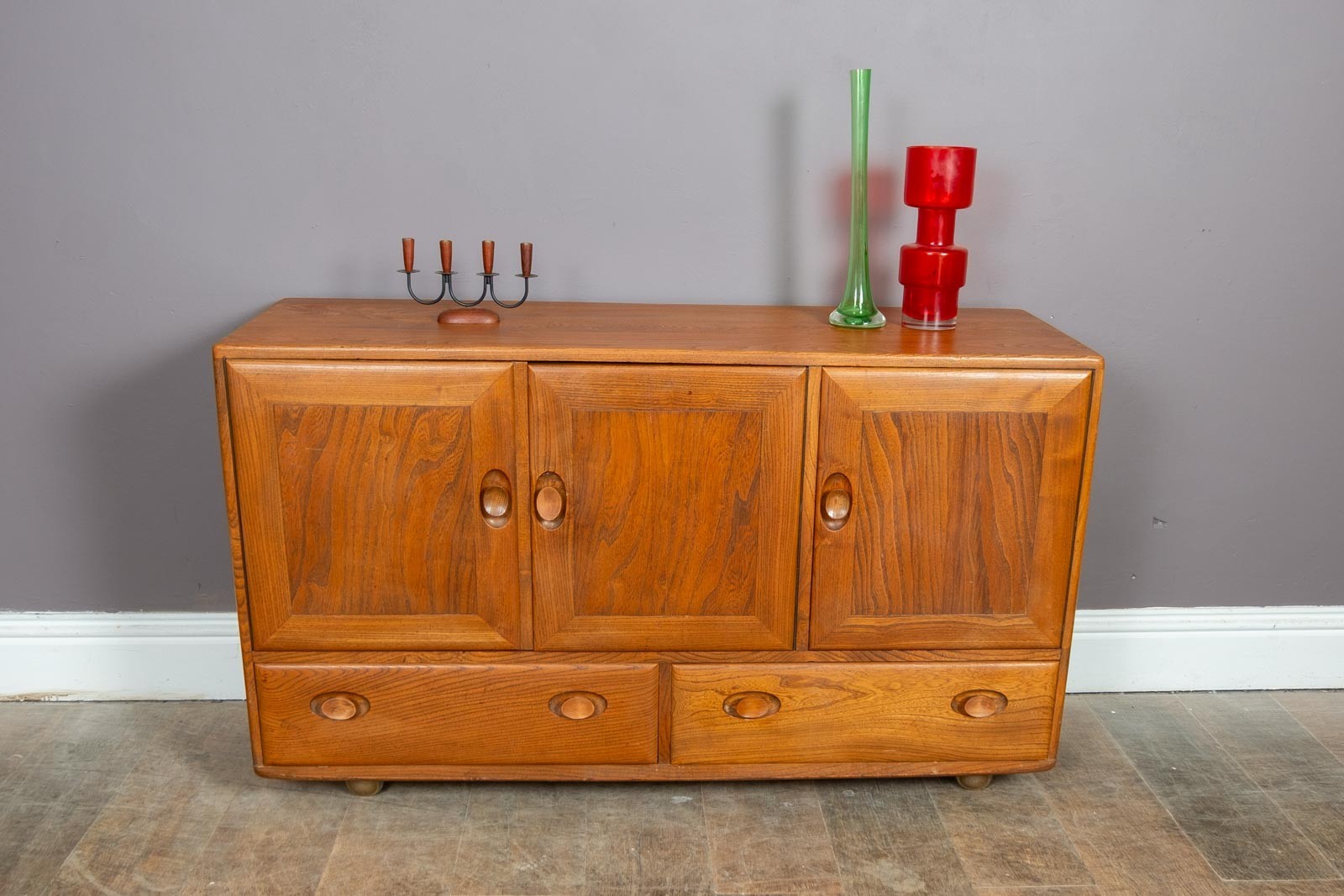 Vintage Retro Ercol Light Elm Sideboard Model 468