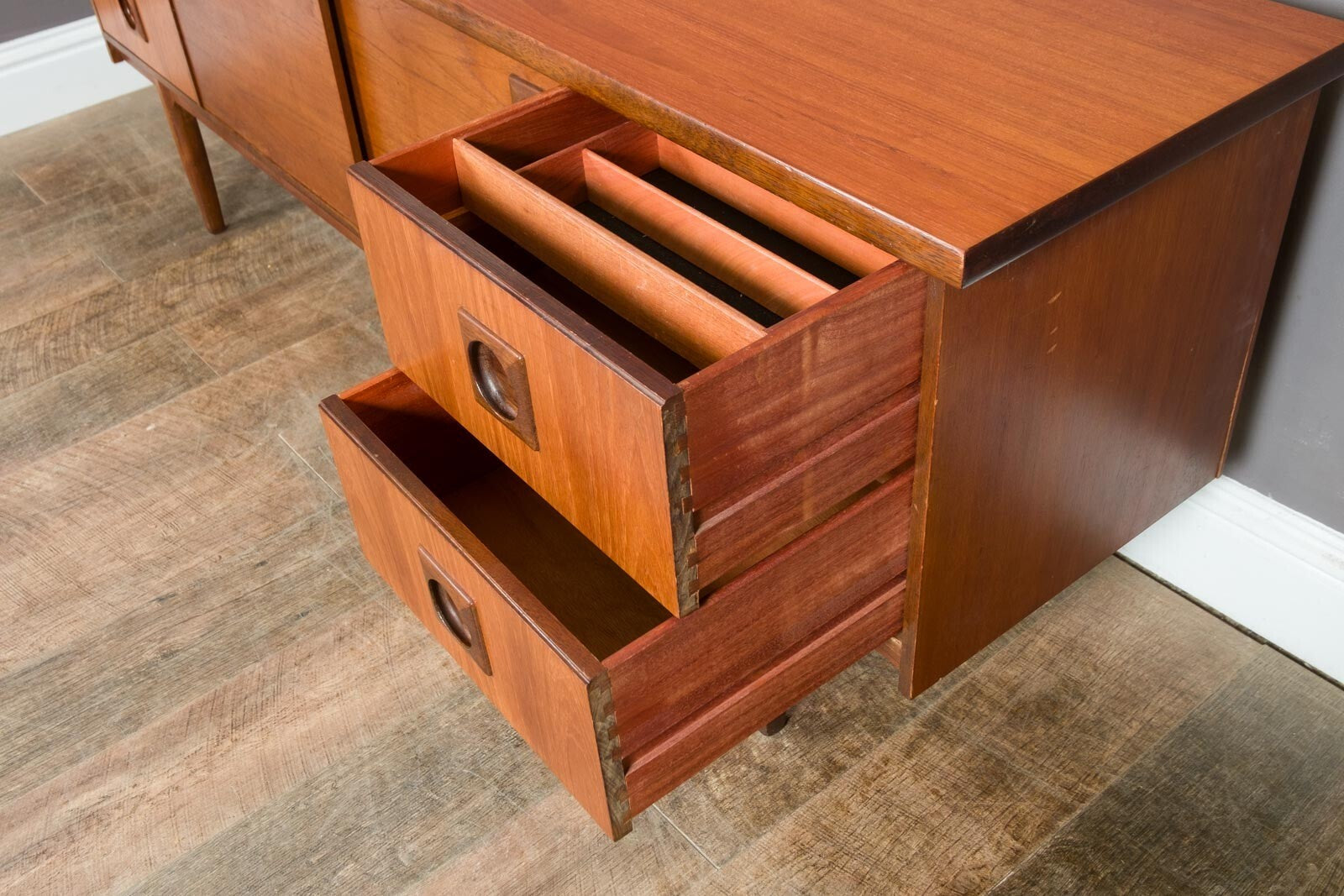 Vintage Retro Mid Century Teak Sideboard by Bath Cabinet Makers
