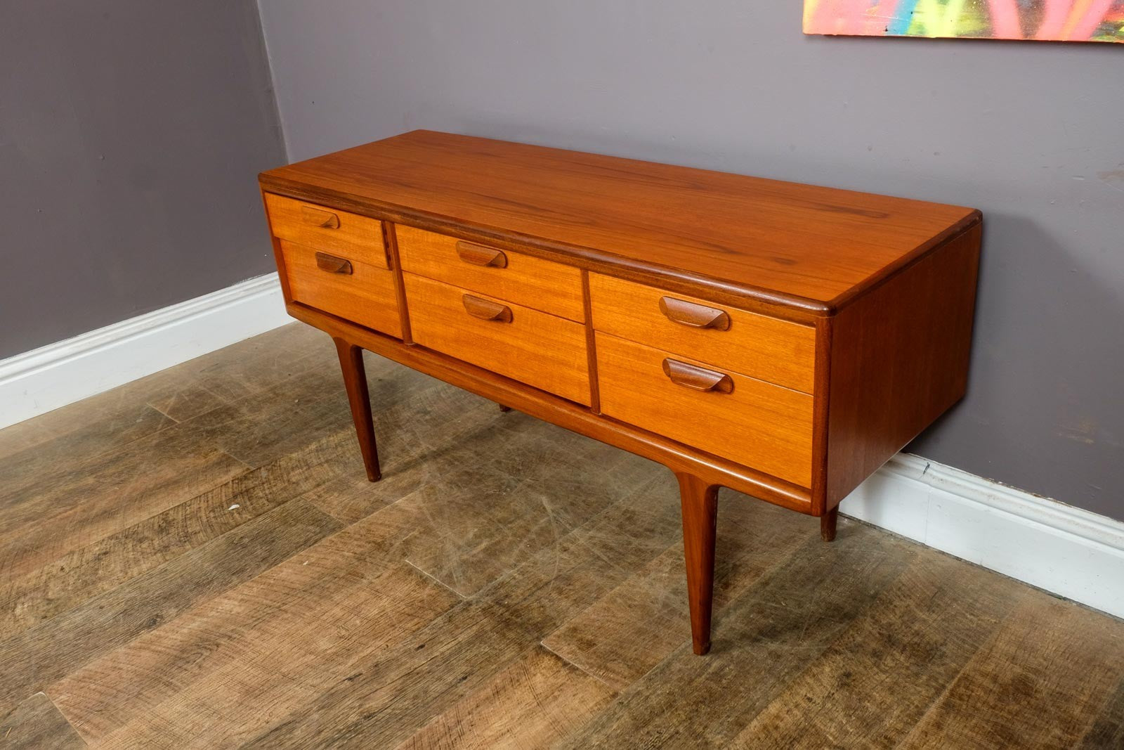 Vintage Mid Century Sequence Teak Chest of Drawers by Younger