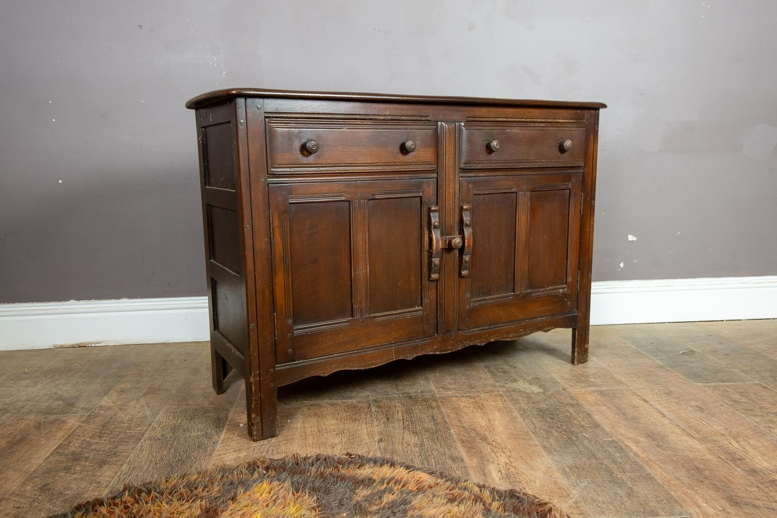 Vintage Retro Ercol Old Colonnial Sideboard Dark Elm