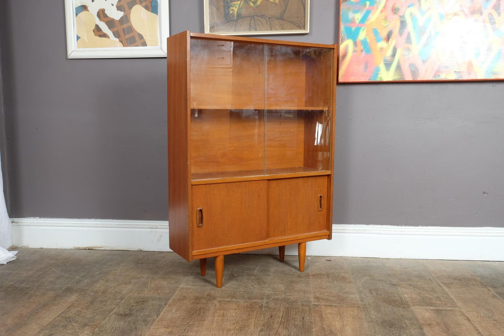 Vintage Mid Century Teak Display Cabinet