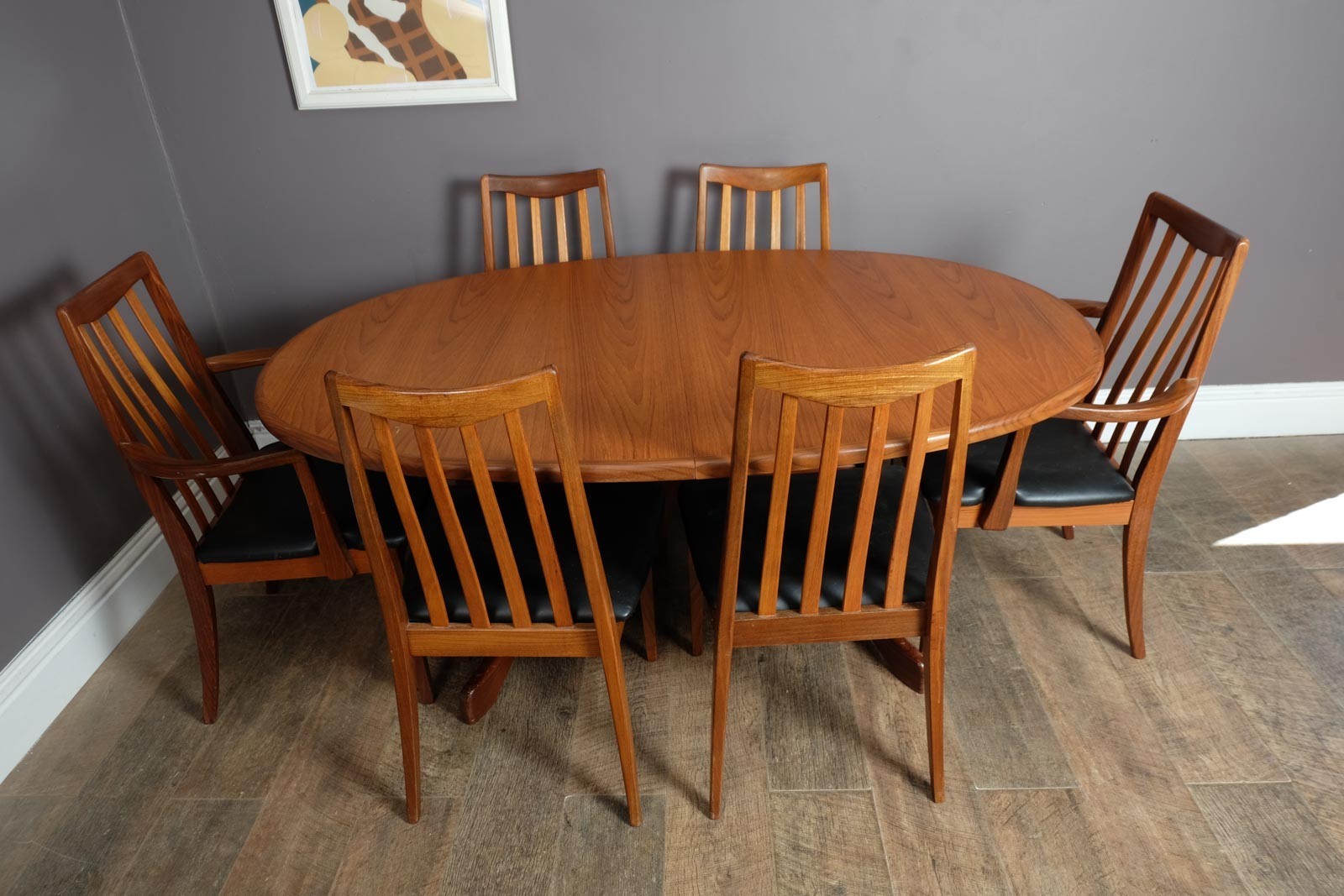 Vintage G Plan Fresco Oval Dining Table and 6 Chairs