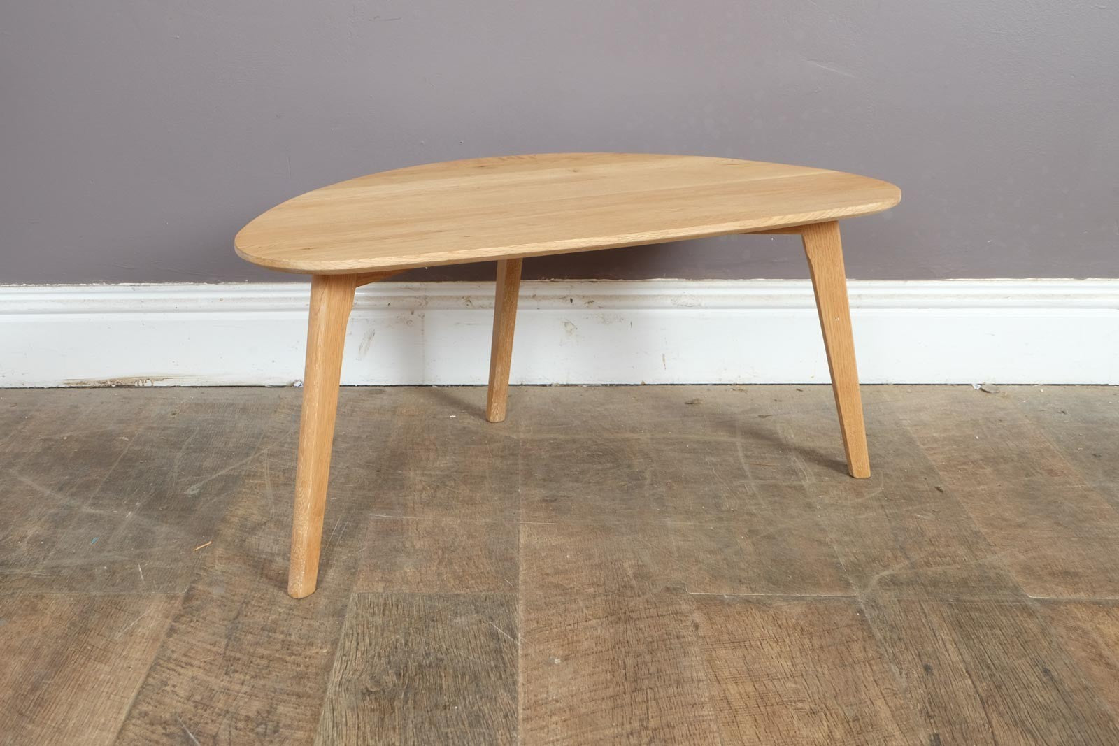 Vintage Retro Light Oak Side Table