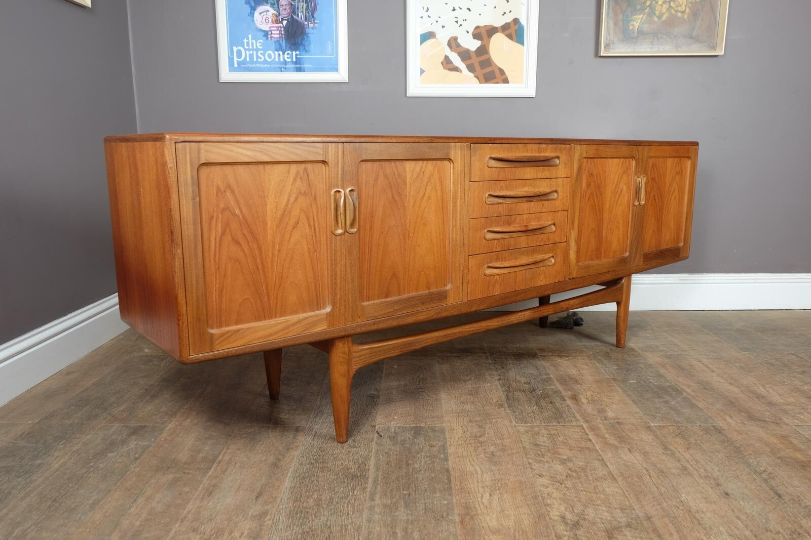 Vintage Retro G Plan Fresco Long John Teak Sideboard