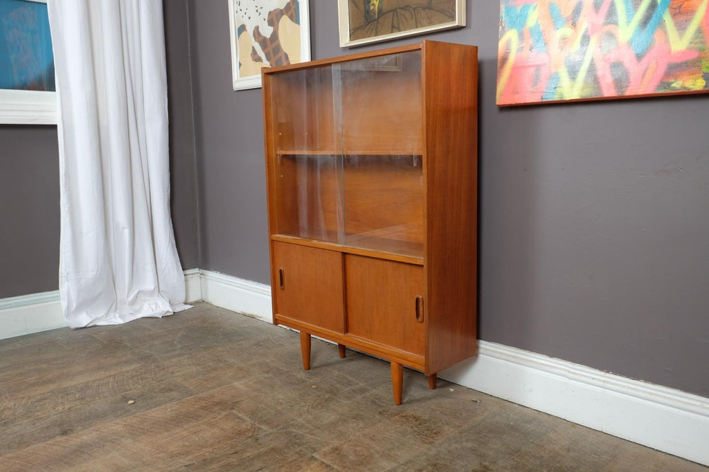Vintage Mid Century Teak Display Cabinet
