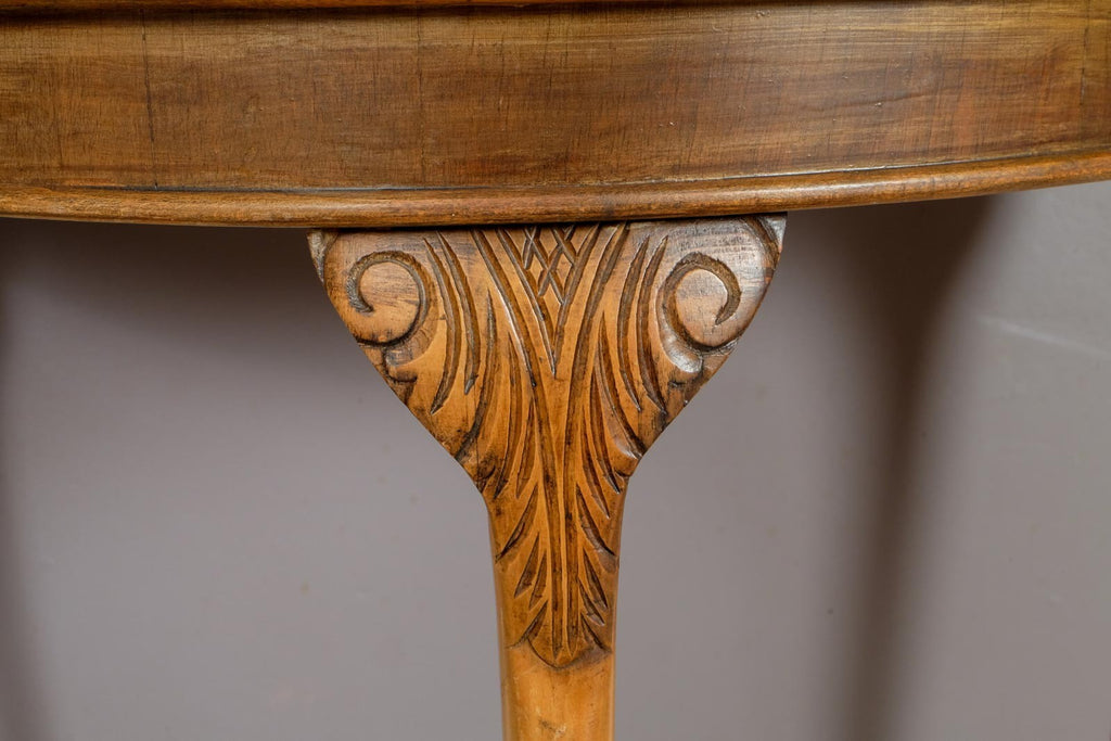 Vintage Retro Antique Half Moon Console Table