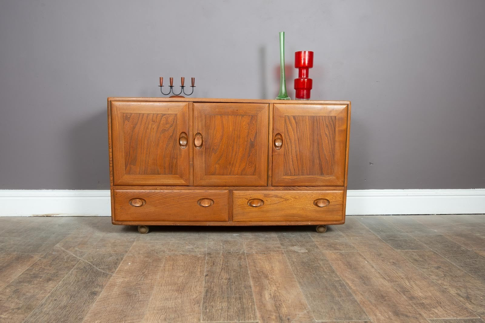 Vintage Retro Ercol Light Elm Sideboard Model 468