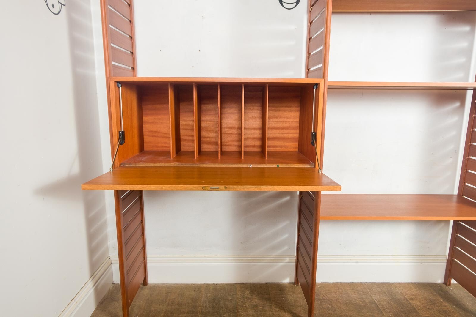 Vintage Retro 2 Bays of Wooden Teak Ladderax
