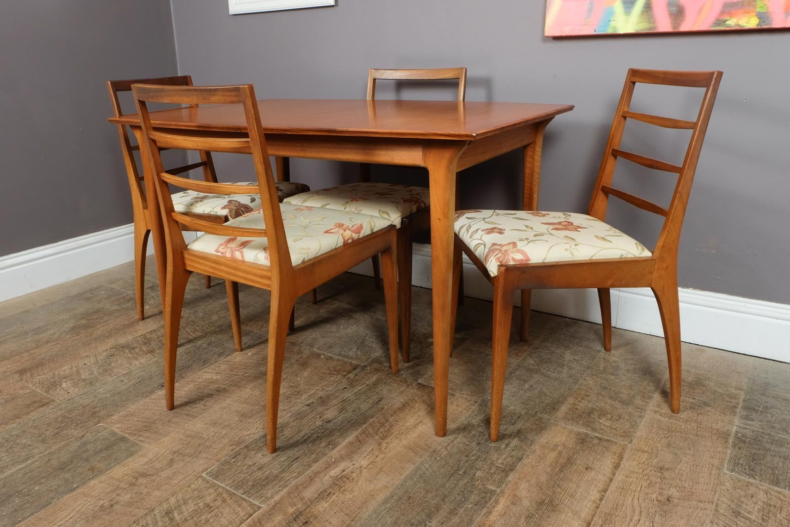 Vintage Retro Mid Century Teak DIning Table and 4 chairs by McIntosh