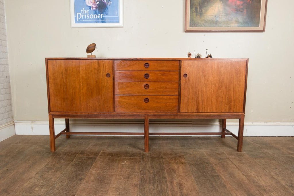 Vintage Danish Rosewood Credenza Johannes Andersen for Bernhard Pedersen & Sons