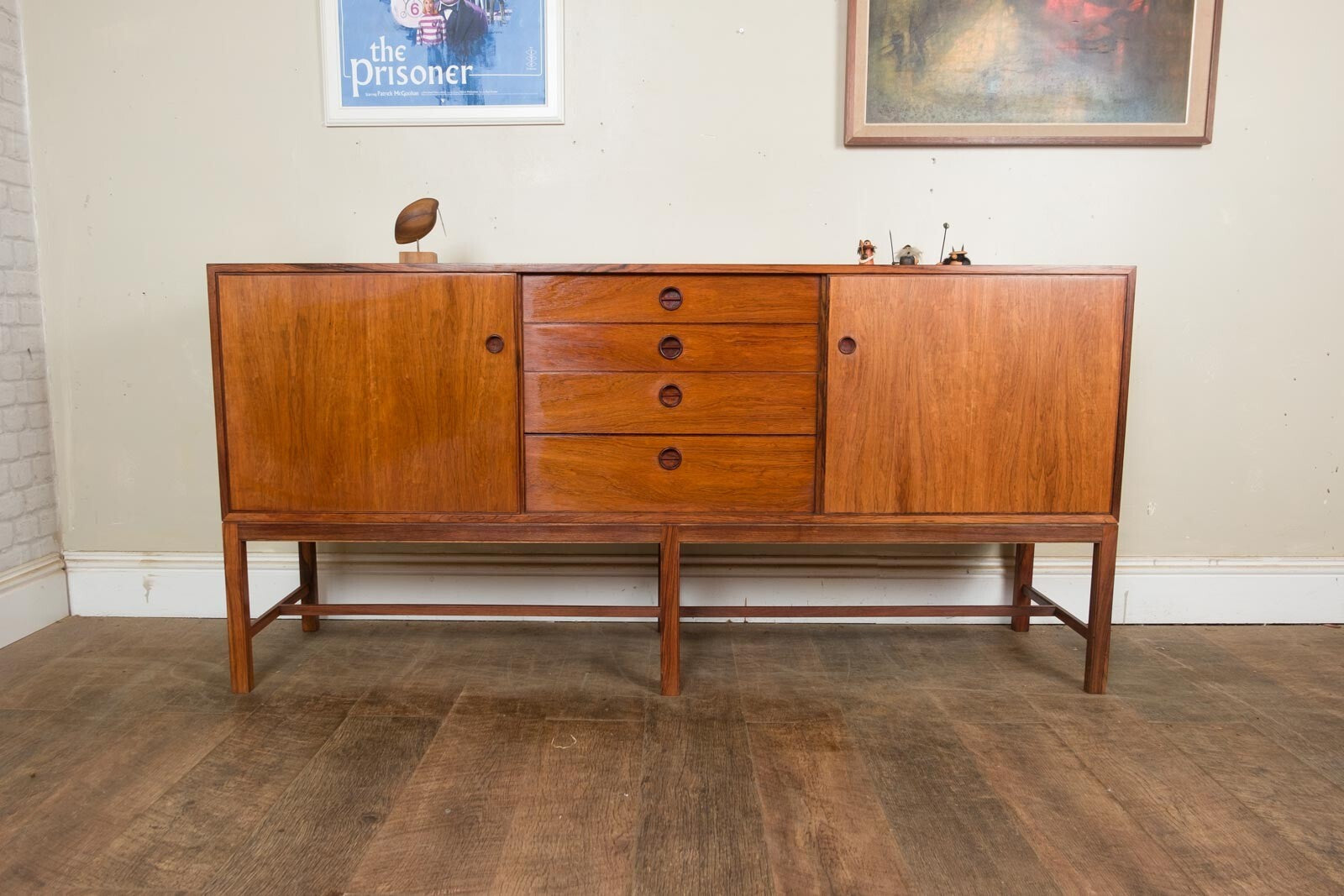 Vintage Danish Rosewood Credenza Johannes Andersen for Bernhard Pedersen & Sons