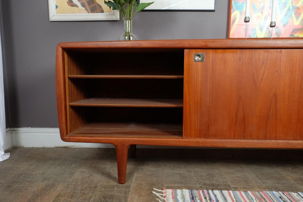 Vintage Large Danish Teak Sideboard by HP Hansen