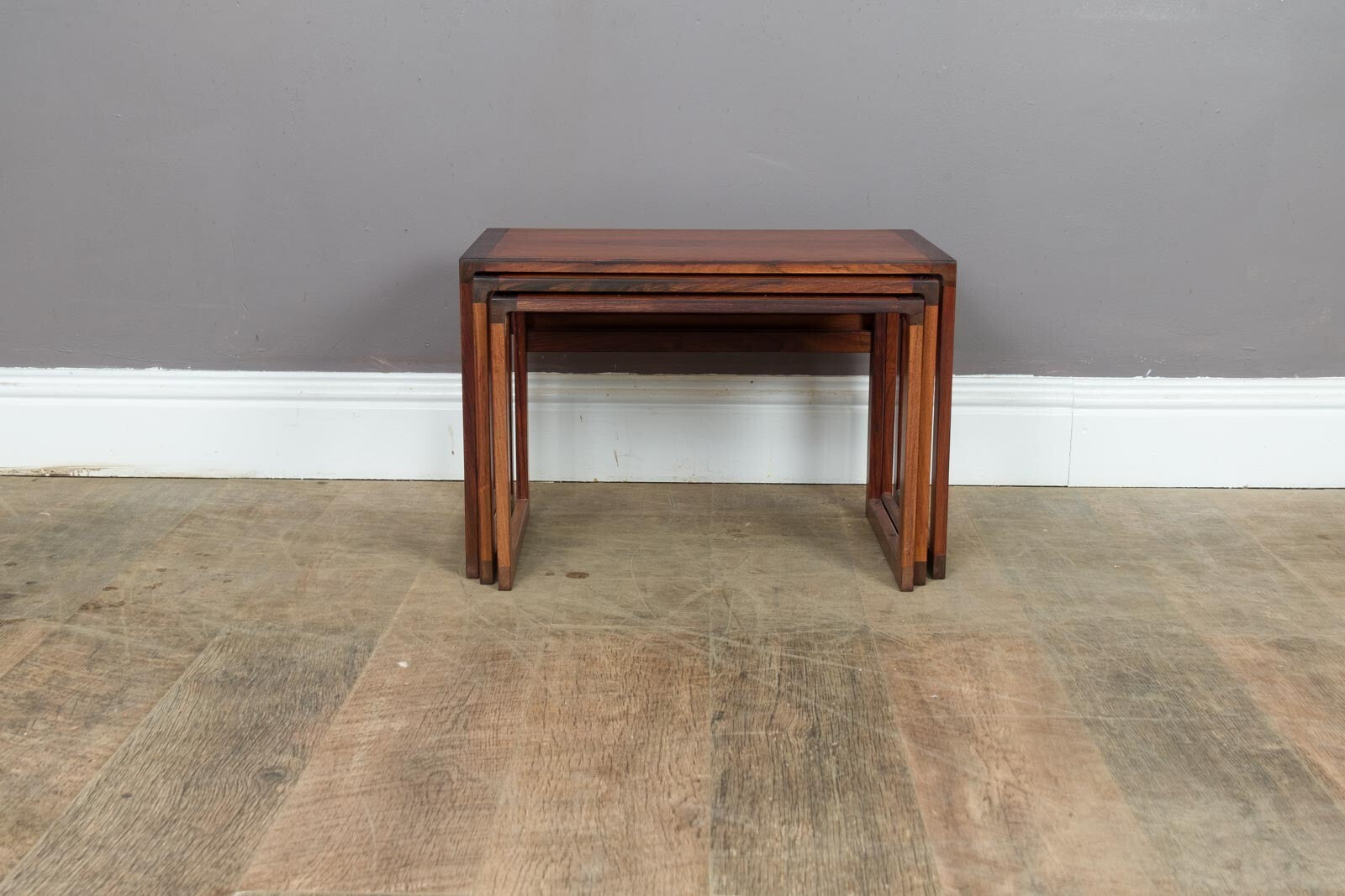 Vintage Stunning Set of 3 Danish Nest of Tables - Mid Century