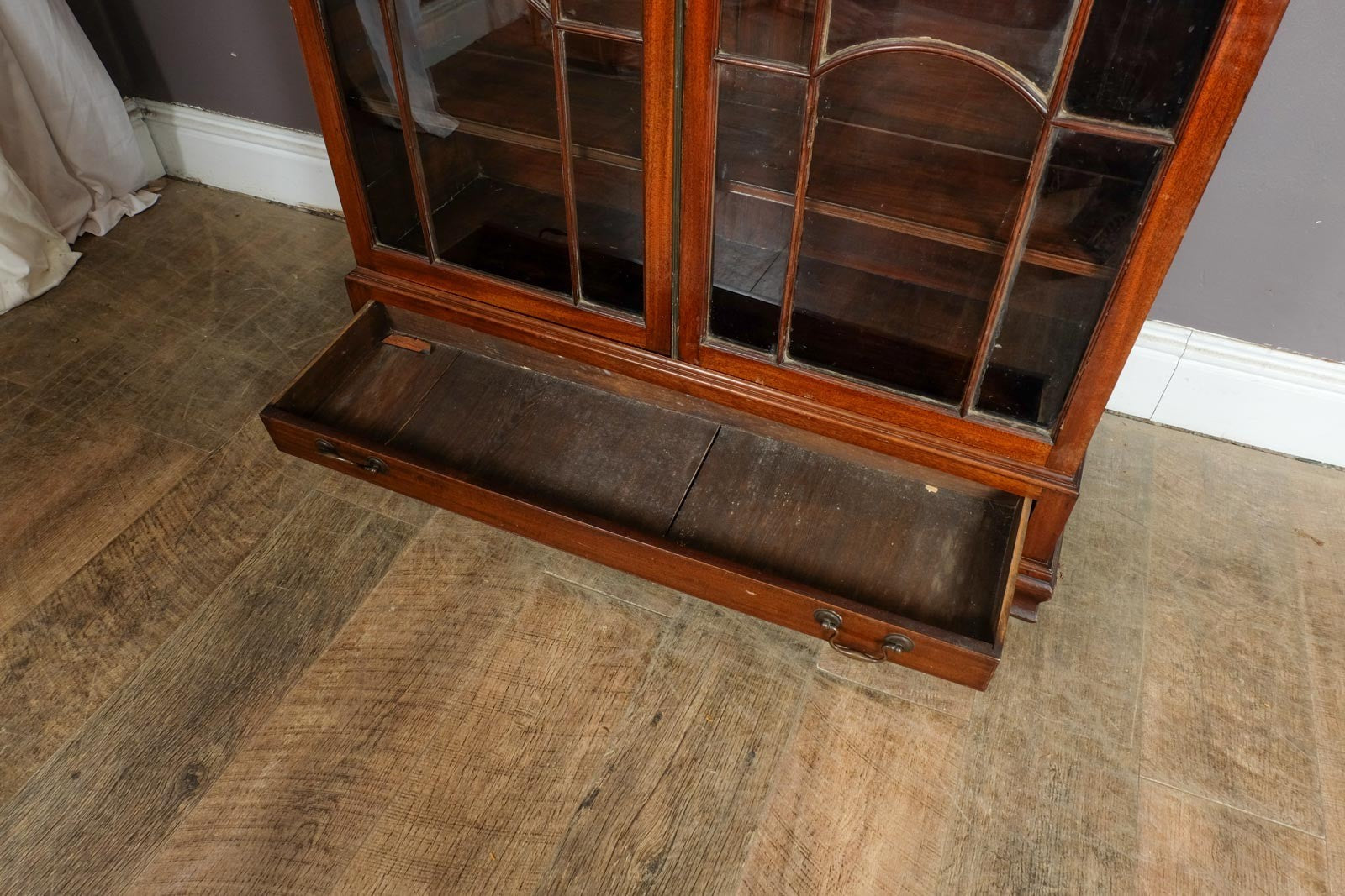 Vintage Retro Antique Mahogany Glazed Display Cabinet