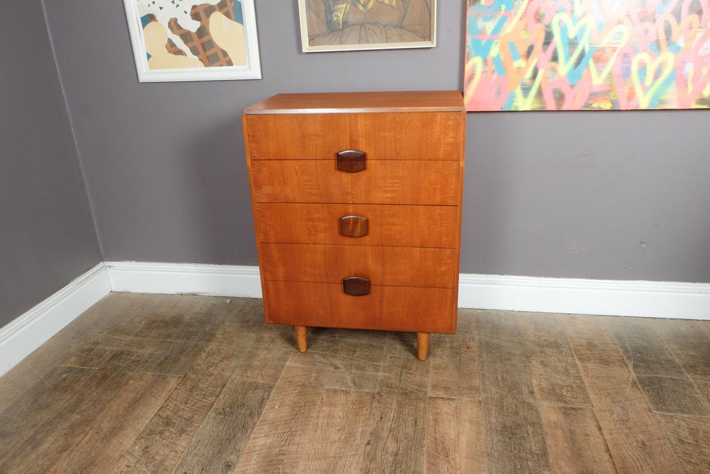 Vintage Retro Mid Century Teak and Afromosia Chest of Drawers by Stonehill