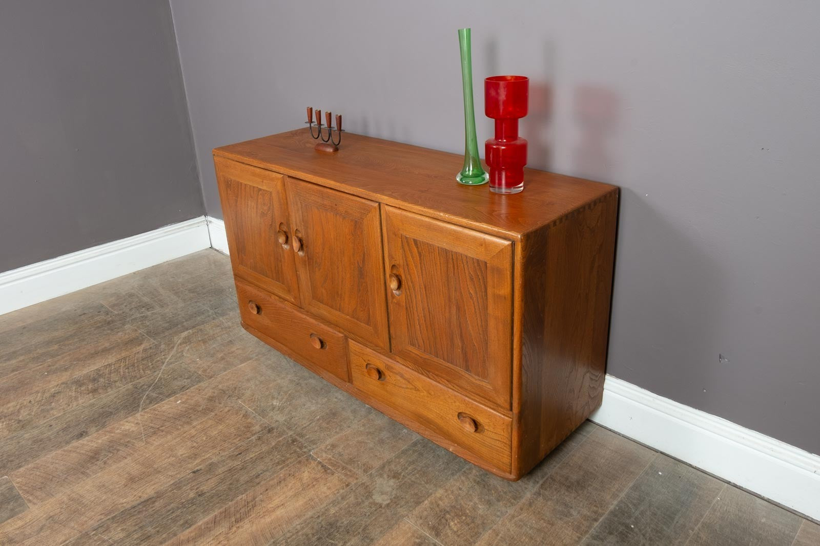 Vintage Retro Ercol Light Elm Sideboard Model 468