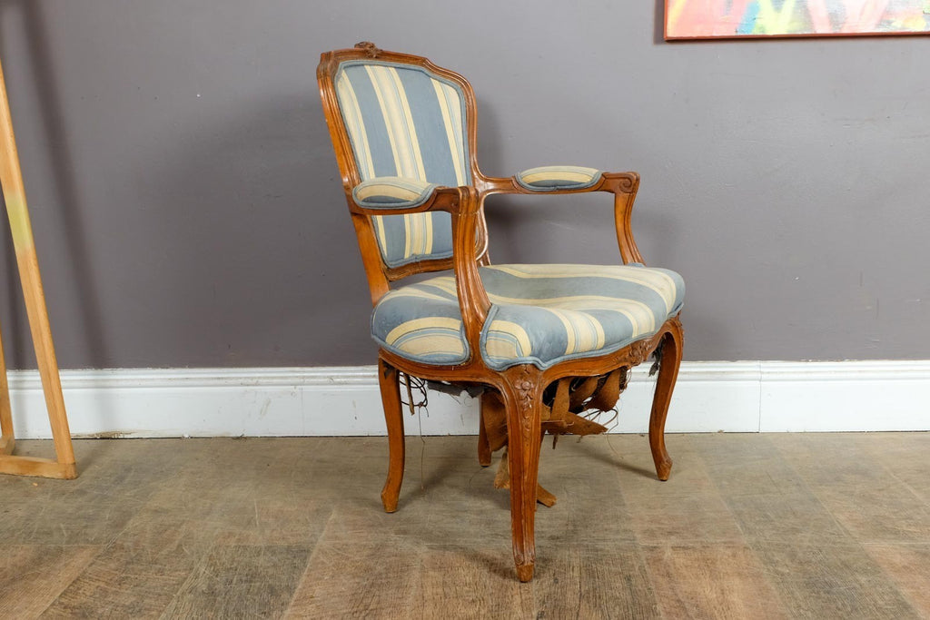 Antique Victorian Carved Walnut Arm Chair
