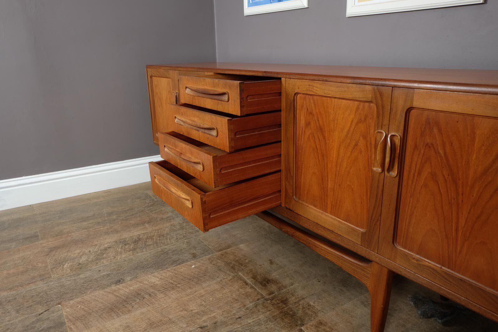 Vintage Retro G Plan Fresco Long John Teak Sideboard