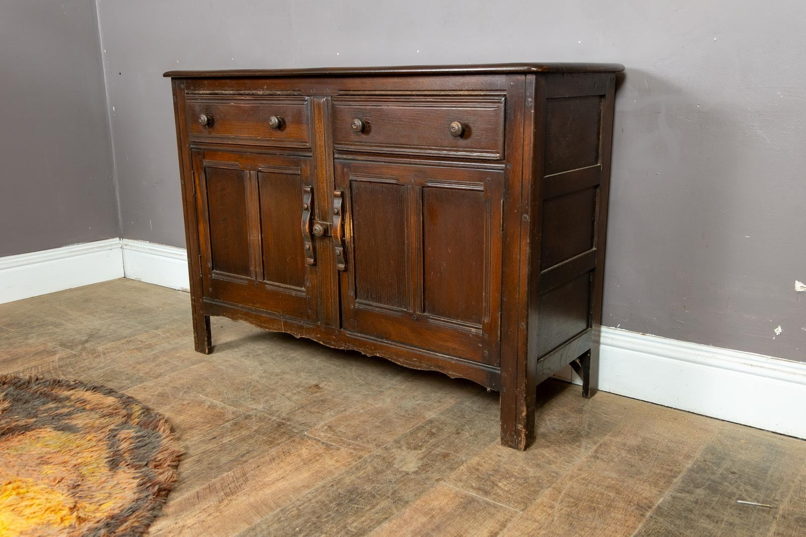 Vintage Retro Ercol Old Colonnial Sideboard Dark Elm
