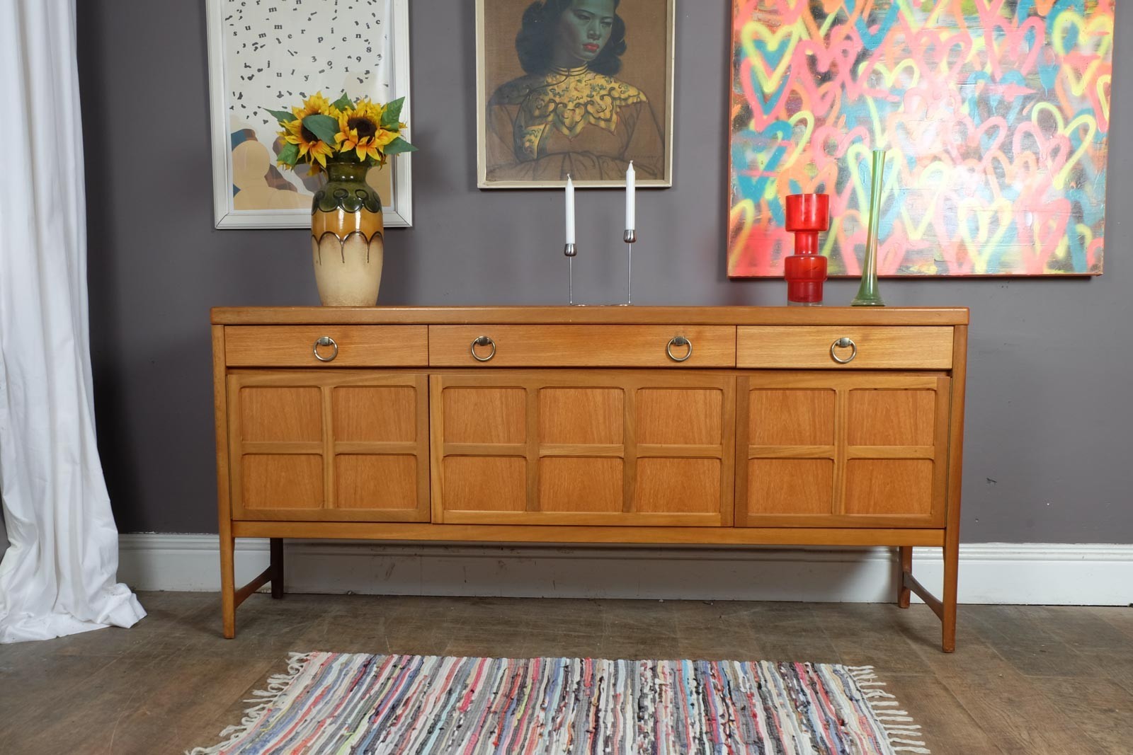 Vintage Retro Mid Century Teak Sideboard by Nathan Furniture