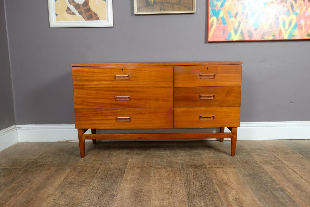 Vintage Danish Style Mid Century Solid Teak Chest of Drawers