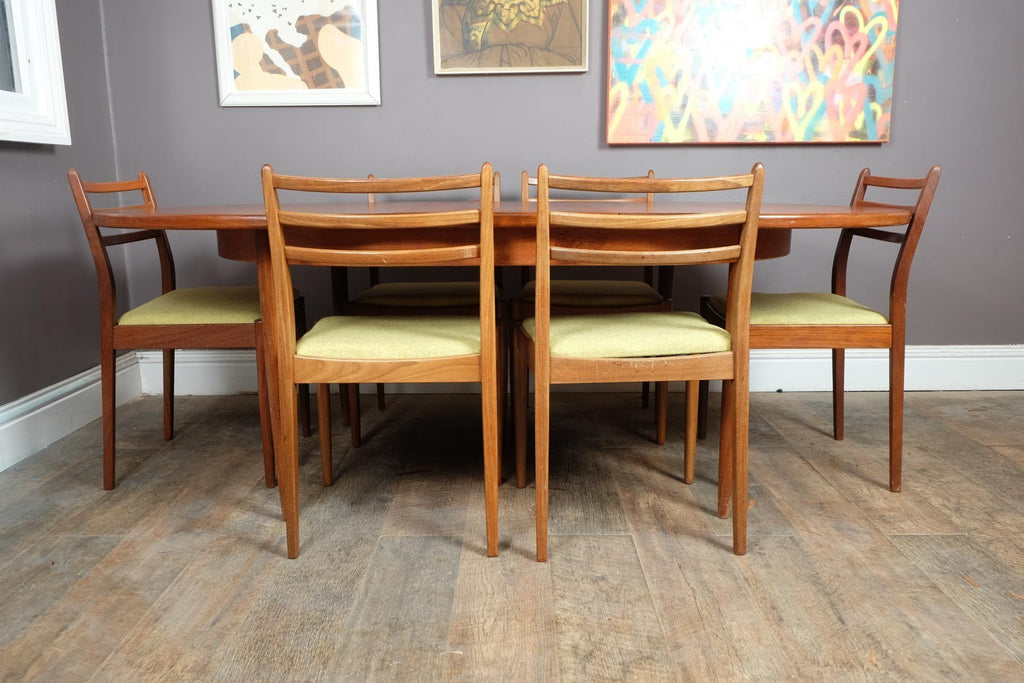 Vintage Retro G Plan Fresco Oval Dining Table and 6 Chairs