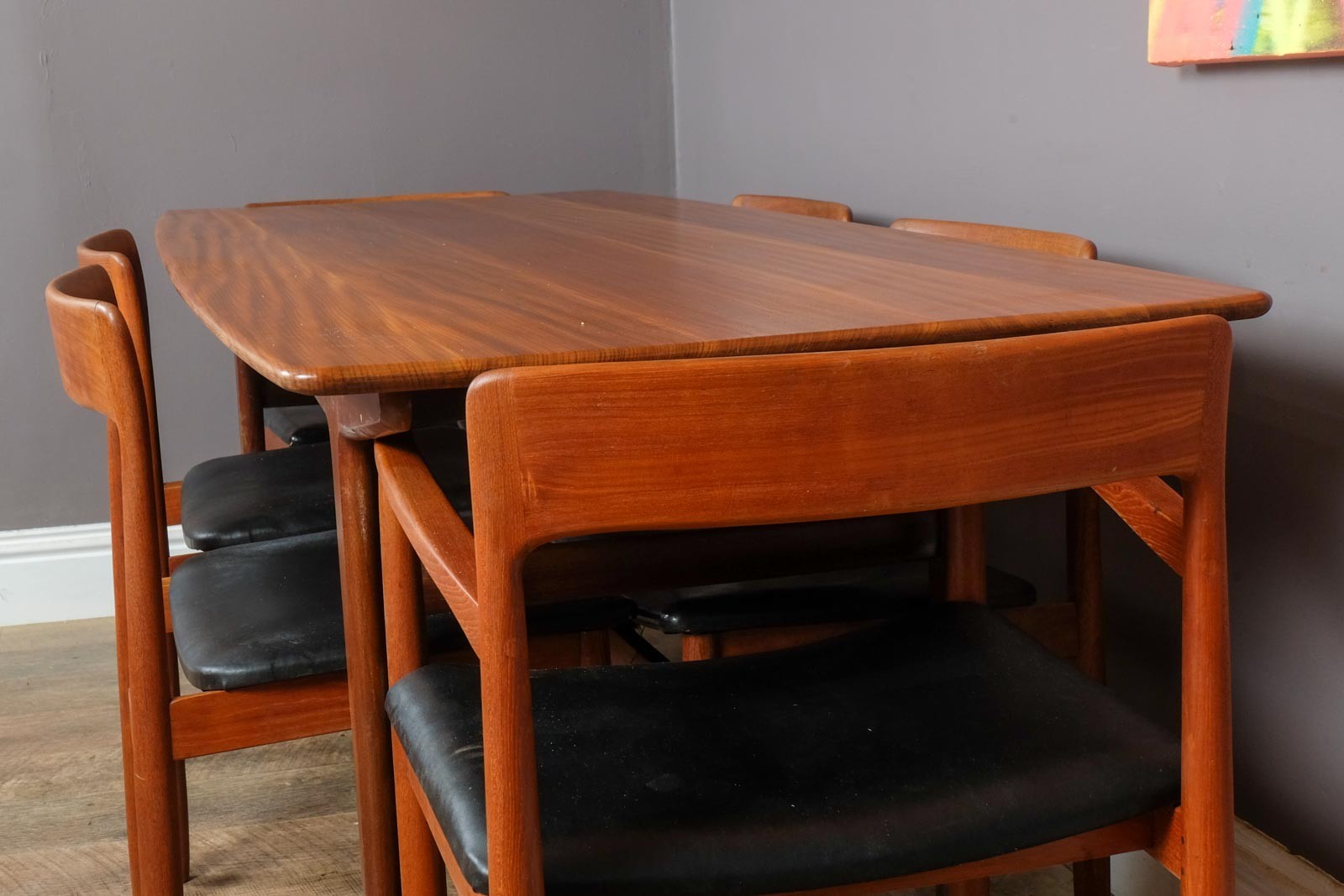 Vintage Retro Mid Century Teak Extending Dining Table and 6 Chairs by Younger