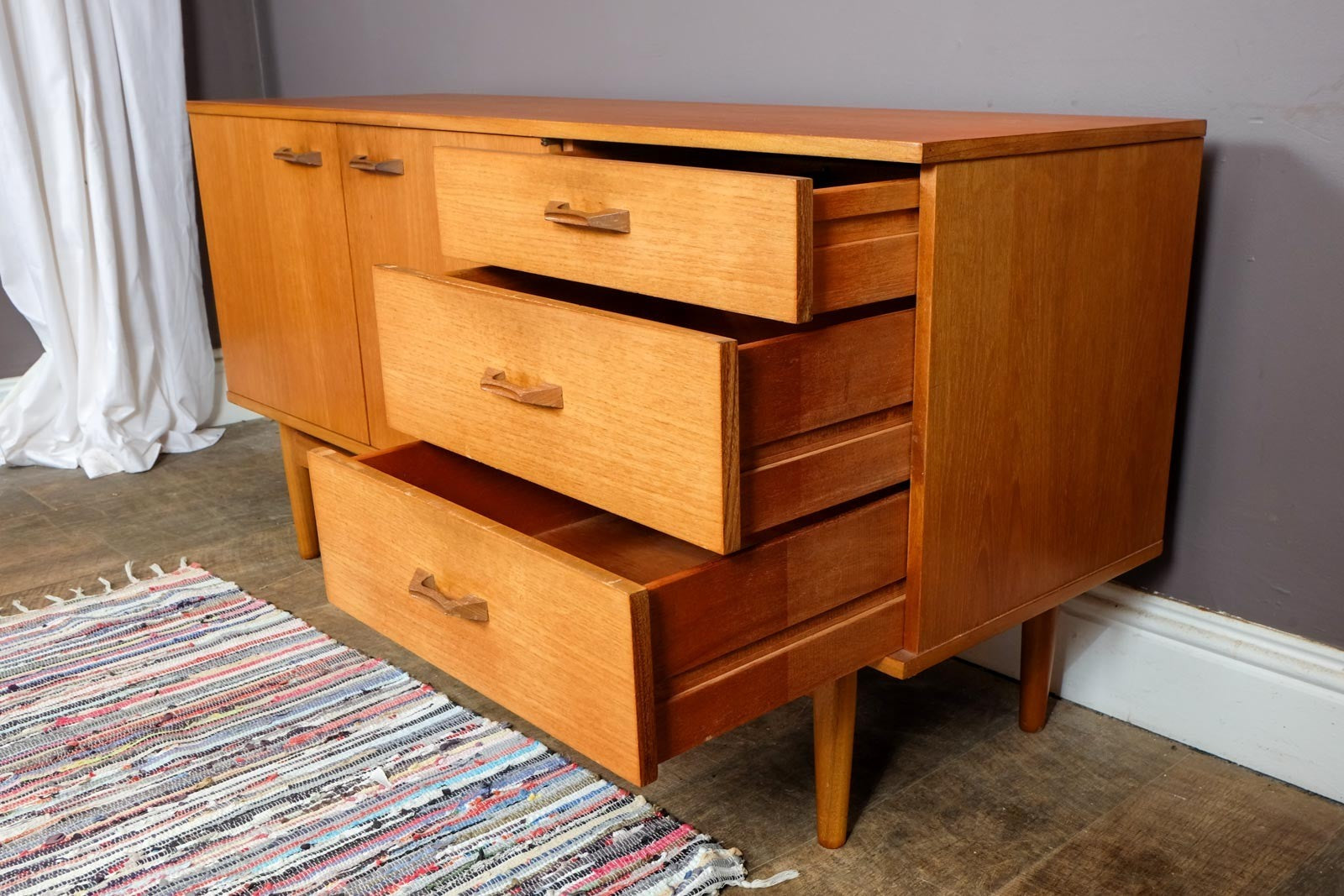 Vintage Retro Small Mid Century Teak Sideboard
