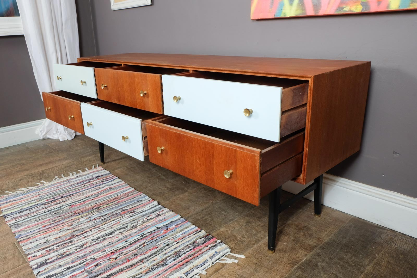 Vintage Retro Mid Century Drawers Sideboard by Meredew